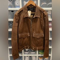 New With Tag! We Bought A Jacket In 2009. Never Worn!!! Size 54 Gucci 100% Authentic Gucci Luxury Leather Jacket For Winter, Brown Gucci Outerwear With Pockets, Gucci Brown Outerwear With Pockets, Gucci Spring Streetwear Outerwear, Gucci Brown Winter Outerwear, Brown Gucci Winter Outerwear, Casual Gucci Outerwear With Pockets, Luxury Leather Biker Jacket, Gucci Fall Streetwear Outerwear