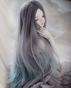 1/3 BJD doll wig gradient grey wig for blythe long bjd wig, bjd wigs straight hair wig for 1/4 1/6 Enjoy your tour here! Fancy bjd doll accessories - wigs. Find the cute wig for your dolls, bjd dolls.  Details: Size options: 1/3 1/4 1/6 Blythe Special Note: a. It's NOT kids toys, please pay attention to avoid children reaching it and eating by mistake; b. It's bjd doll's accessories products in small size, not for real people. If you have any other special requirement, bulk order, custom order, Blythe Wig, Wigs Straight Hair, Straight Hair Wig, Bjd Wig, Long White Hair, Bjd Dolls Girls, Wigs Straight, Korean Short Hair, Grey Wig