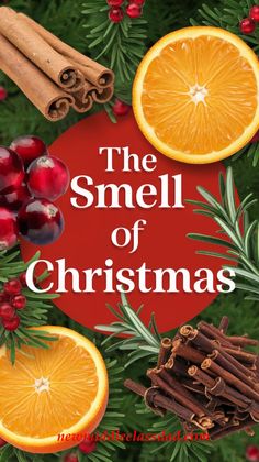 the smell of christmas with oranges and cinnamon