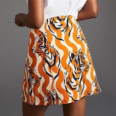 Adorable! Questions? Leave A Comment Below! Orange Relaxed Mini Skirt, Orange Relaxed Fit Mini Skirt, Relaxed Fit Orange Mini Skirt, Trendy Orange Skirt For Fall, Chic Orange Summer Skort, Casual Orange Skirt For Spring, Casual Orange Mini Skirt In Relaxed Fit, Orange Skort For Summer, Orange Skirt For Spring Day Out