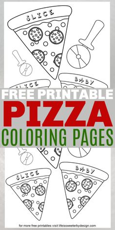 the printable pizza coloring pages are great for kids to color and learn how to draw them