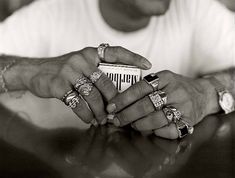 Mens Chunky Rings, Men With Rings Aesthetic, Chunky Rings Men, Men With Rings, Miami Beach Photography, Crowded Street, Rings Men, Hollywood Beach, Men Rings