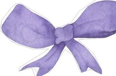 a drawing of a purple bow on a white background