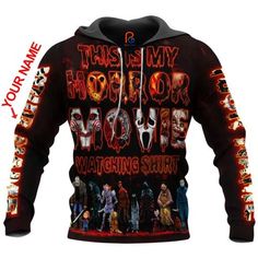 This Is My Horror Movie Watching Shirt Custom Name 3d All Over Printed Hoodie available in T-shirt, hoodie, tank top, longsleeve, multi color and size S M L XL XXL 3XL 4XL 5XL. Shipping from the US. Easy 30 day return policy - Shop now! 6.1-ounce, 100% cotton .Double-needle neck, sleeves and hem; Roomy Unisex Fit. Ash is 99% cotton, 1% poly; Sport Grey is 90% cotton, 10% poly; Dark Heather is 50% cotton, 50% polyester .Decoration type: Digital Print. Made by Gildan Black Hooded Top With Custom Print, Movie Watching, Dads Clothes, Cut Sweatshirts, Funny Hoodies, Personalized Hoodies, Comfy Hoodies, Oversized Sweatshirt, Horror Movie