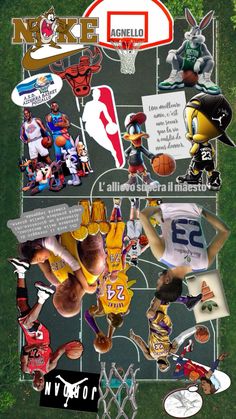 a collage of basketball players and their names