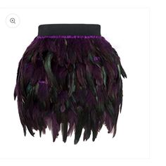 Feather Mini Skirt Size: S New Unused Unworn Black Feather Mini Skirt, Dragon Dance Costume, Stage Dress, Skirt Shapewear, Estilo Hipster, Irregular Skirt, Feather Skirt, Party Rock, Rock Outfit