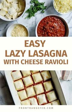 easy lazy lasagna with cheese ravioli is the perfect appetizer for any meal