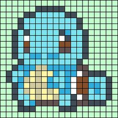 an image of a pixellated face in blue and green