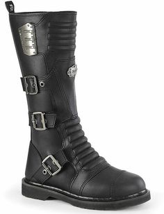 Emo Boots, Knee High Combat Boots, Demonia Boots, Fairy Shoes, Demonia Shoes, Platform Flats, Black Combat Boots, New Rock, Combat Boot