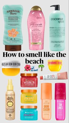 Summer Stuff To Buy, Coconut Shower Routine, Beach Routine, Smell Like The Beach, Smell Like Summer, Skin Care Hacks, Good Scents, Summer Scents