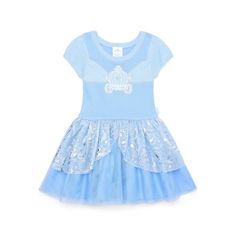 Introducing the enchanting Disney Princess Cinderella Toddler Girls Cosplay Sweater Dress! Inspired by the timeless fairy tale of Cinderella and her journey to the royal ball, this delightful garment is sure to captivate young hearts. Crafted with meticulous attention to detail, this sweater dress embodies Cinderella's iconic elegance and grace. In a dreamy shade of pale blue reminiscent of Cinderella's magical ball gown, this sweater dress features intricate silver accents, shimmering details, and delicate adornments inspired by fairy tale magic. The soft and cozy fabric ensures comfort for your little one, whether they're attending a princess-themed party or enjoying imaginative playtime at home. Available in sizes ranging from 12 months to 5 years old, this cosplay sweater dress is perf Sleeping Beauty Cosplay, Cindy Dress, Disney Princess Toddler, Cinderella Cosplay, Ariel Cosplay, Minnie Dress, Rapunzel Dress, Ariel Dress, Royal Ball