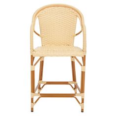 an image of a chair made out of rattan and wickers on white background