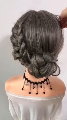 DIY Braids updos prom hairstyle tutorial step by step #hairtutorial #promhairstyle #hocohair #homecominghairstyles #formalhairstyle #hairvedio Step By Step Formal Hairstyles, Braided Updo Hairstyles Tutorials, Formal Braided Hairstyles For Short Hair, How To Do Fancy Hairstyles, Shoulder Length Formal Hairstyles Updo, Updos For Formal Events, Prom Bun Hairstyles High Tutorial, Medium Length Formal Hairstyles Updo, Diy Updo Hairstyles