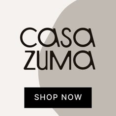 the logo for casa zuma is shown in black and white with an oval background