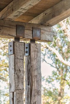 an old wooden structure that has been made out of wood