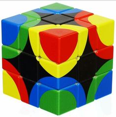 a colorful cube is shown on a white background