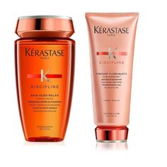 Experience ultimate hair transformation with the Kérastase Discipline Bain Oleo-Relax Control-in-Motion Shampoo and Fondant Fluidealiste Smooth-in-Motion Conditioner Duo Set. This powerful combination is designed to provide superior frizz control and enhance manageability. The shampoo's nourishing formula gently cleanses while hydrating and softening hair, while the conditioner delivers intense moisture, leaving your locks smooth and shiny. Ideal for all hair types, this duo is perfect for achie Kerastase Discipline, Frizz Control, Hair Transformation, All Hair Types, Hair Types, Shampoo And Conditioner, Beauty Care, Fondant, Health And Beauty