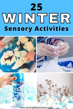 25 winter activities for toddlers to play with in the snow, water and ice