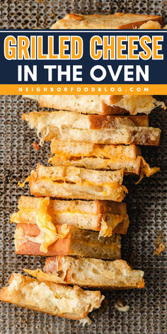 Make a quick grilled cheese lunch or dinner with this super easy Baked Grilled Cheese recipe! This grilled cheese is made on a sheet pan in the oven and can be scaled up or down to feed anywhere from 1-16 people! Oven Baked Grilled Cheese Sandwiches, Baked Grilled Cheese Sandwich, Sheet Pan Grilled Cheese, Grilled Cheese For A Crowd, Oven Grilled Cheese