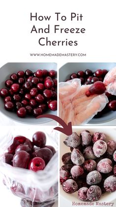 how to pit and freeze cherries