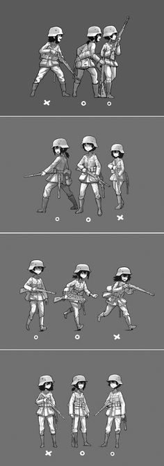 Anime Soliders, Ww3 Art, Ww1 Anime, Ww2 Art, Ww1 Art, Historical Anime, History Infographic, Military Drawings, Anime Military