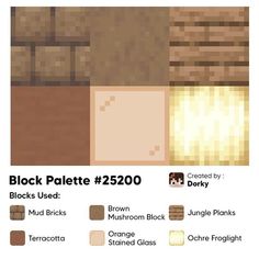 the different shades of wood are shown in this graphic style, including brown and beige