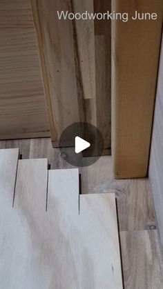 woodworking june video showing how to cut the planks for an unfinished door frame