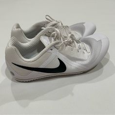 Fast Shipping!Ships Within 24 Hours Or Sameday, Monday Through Saturday. New / No Spikes Size: 7.5 Padded Collar Forefoot Mesh Layered With Reinforcement Provides Breathability And Durability. Style: Dc8749-100 Track And Field, White Nikes, Nike Men, Nike Shoes, Athletic Shoes, Men's Shoes, Man Shop, Nike, Sneakers