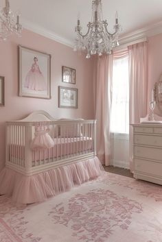 Design a ballet dancer theme nursery with soft pinks, whites, and delicate accents that echo the grace and beauty of ballet. Use tutu-like skirts on furniture, ballet slipper motifs, and barre-inspired decor for authenticity. A small mirror and a barre can be a playful addition for a growing girl. Soft, flowing curtains and plush carpets add comfort and elegance to the space. Explore more ballet dancer theme nursery room ideas for a girl by clicking here. Princess Aurora Nursery, Dreamy Nursery Girl, Nursery Room Ideas Girl, Princess Baby Room, Sleeping Beauty Nursery, Aurora Nursery, Princess Room Ideas, Light Pink Room, Pink Nursery Ideas