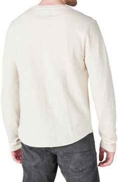 Soft and warm in a two-layer cotton knit, this versatile henley makes the perfect casual-day partner to your favorite five pockets. Crewneck Long sleeves with ribbed cuffs 100% cotton Machine wash, tumble dry Imported Cotton Knit, Lucky Brand, Oatmeal, Nordstrom, Long Sleeves, Crew Neck, Luxury Fashion, Knitting, Long Sleeve