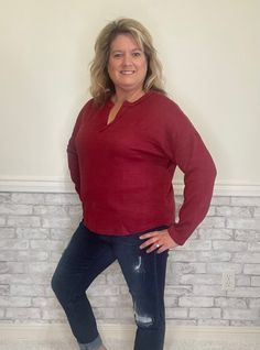 Pair your fave jeans with this fabulous long sleeve knit top! Featuring drop shoulder sleeves and reverse detailing, it’s super soft and cozy. Get ready for it to be your new go-to! This has been one of our BEST SELLERS each year and we SELL OUT FAST! This year, we are bringing you 4 fabulous colors of it...so be sure to check out the other listings. Made of 65% polyester, 31% rayon, and 4% spandex. Fits true to size. Trendy Long Sleeve Top With Cozy Fit, Cozy Long Sleeve Top For Fall, Casual Soft Knit Long Sleeve Top For Fall, Chic Long Sleeve Cozy Fit Tops, Chic Cozy Fit Long Sleeve Tops, Trendy Cozy Fit Textured Knit Top, Versatile Long Sleeve Textured Knit Top, Trendy Long Sleeve Top For Fall Loungewear, Trendy Long Sleeve Top For Loungewear In Fall