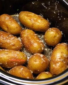 there are some fried potatoes in the crock pot