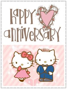 an image of hello kitty anniversary card