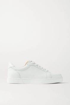 Christian Louboutin's classic white 'Vieira' sneakers have an understated design that makes them super wearable. They've been made in Italy from supple leather and have gripped rubber soles with red bottoms featuring the label's logo. Style yours with everything from track pants to tailoring.