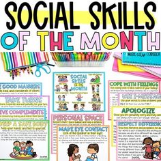 the social skills of the month poster