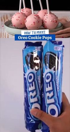 an image of how to make oreo cookie pops