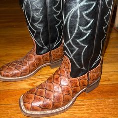 Squared Toe Boots Nocona Used Once Square Toe Boots, Toe Boots, Black And Brown, Men's Shoes, Shoe Boots, Size 7, Man Shop, Square, Boots