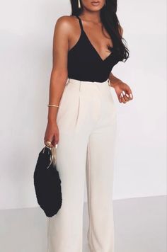 Elegantes Party Outfit, Event Outfit, Looks Chic, Mode Inspo, Business Casual Outfits, Looks Style, Business Outfits, White Pants, Elegant Outfit