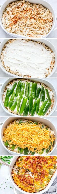 Jalapeño popper chicken casseroleSo quick and easyEveryone will love this delicious chicken casserole recipeShredded chickenstuffed with Jalapeño peppersheavy creamand cream cheeset… Bariatric Eating, Chicken Dinners, Jalapeno Poppers, Delicious Chicken