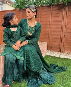 New Mummy & Me Collection! Stunning Fully Sequinced Shirt with fringe lace. Paired with crushed Sharara and Dupatta.  Can be made in any size! Traditional Fitted Set With Tassels, Traditional Fitted Sets With Tassels, Bollywood Green Sets With Tassels, Green Bollywood Sets With Tassels, Green Tassel Sets For Eid, Green Tassel Set For Eid, Bollywood Style Long Sleeve Sets With Tassels, Crushed Sharara, 3 Piece Suits