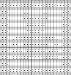 the cross stitch pattern is shown in black and white, as well as several squares