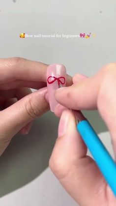 bow tutorial 🎀@aillsaofficial_ #nails #nailart #nailtutorial #nailtech #naildesign Cute Easy Nails Design, Cute Bow Nail Designs, How To Make A Bow On Nails, How To Draw Bows On Nails, Bow Toe Nails, Bow Toe Nail Designs, Nail Bow Tutorial, Bows On Nails Nailart, How To Paint Bows On Nails