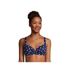 A polka-dot pattern and UPF 50 sun protection makes this women's Lands' End bikini top a lasting poolside essential.Kohl's Lands' End Women's Swim Size ChartClick on this WOMEN'S GUIDE to find the perfect fit and more! Bust enhancer design UPF 50 sun protection Chlorine, sunscreen, & sweat resistant finish LYCRA® Xtra Life™ spandex, lasts up to 10 times longer than suits made with ordinary spandex Polka-dot print Sweetheart neckline with twist-front detail LinedFIT & SIZING Fits DDD-cup Adjustab Shell Bra, Ddd Cup, Dd Cup, Twist Front, The Pool, Lands End, Upf 50, Sweetheart Neckline, Sun Protection