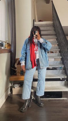 Fall Outfits Tomboy, Hippie Western Outfits, Stylish Mom Outfits, Boho Fashion Winter, Jeans Outfit Spring, Vest Outfits, Cute Everyday Outfits, Fashion Fits, Outfit Inspo Fall