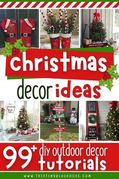 Christmas decorations are the perfect way to share the holiday spirit with people around you. From twinkling lights to creative displays, these 50 outdoor christmas decor ideas will help you transform your home into a merry and bright haven. Let’s et started! #ChristmasDecor #HolidayHome #FestiveVibes #DeckTheHalls #christmasdecoration #merryhome #merrychristmas #WinterWonderland #ChristmasVibes Diy Backyard Christmas Decor Ideas, Outside Christmas Theme Ideas, Christmas Ideas For Outside, Diy Outdoor Christmas Present Decor, Cute Christmas Signs Diy, D.i.y Christmas Decorations, Christmas Outside Decorations Diy, Inexpensive Outdoor Christmas Decor, Front Door Christmas Decor Diy