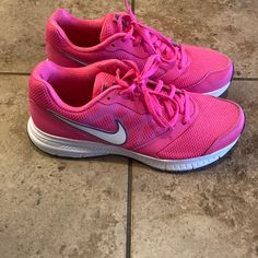 Like Brand New, Only Worn A Few Times. Nike Sneakers For Spring Sports, Nike Spring Sneakers With Round Toe, Nike Sneakers For Spring Jogging, Spring Synthetic Running Shoes, Nike Running Shoes For Spring Sports, Nike Running Shoes For Sports, Spring Nike Running Shoes With Branded Insole, Pink Spring Running Shoes With Round Toe, Pink Round Toe Running Shoes For Spring