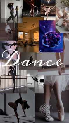 a collage of dance images with the words dance