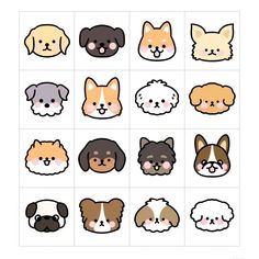 an image of dog face stickers