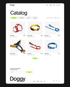 Doggy e-commerce with a fresh editorial style E Commerce Ux Design, Merchandise Website Design, Products Website Design, E Commerce Web Design, Ecommerce Design Inspiration, Ecommerce Ui Design, E Commerce Design, Website Design Inspiration Layout