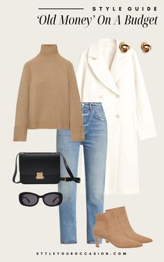 Prep Fall Outfits, Fall Aesthetic Outfits 2024, Old Money On A Budget, Old Money Winter Outfit Women, Cold Weather Old Money Outfits, Womens Fall Outfits 2024, Fall Fashion Old Money, Simplistic Wardrobe, Old Money Style Winter Woman